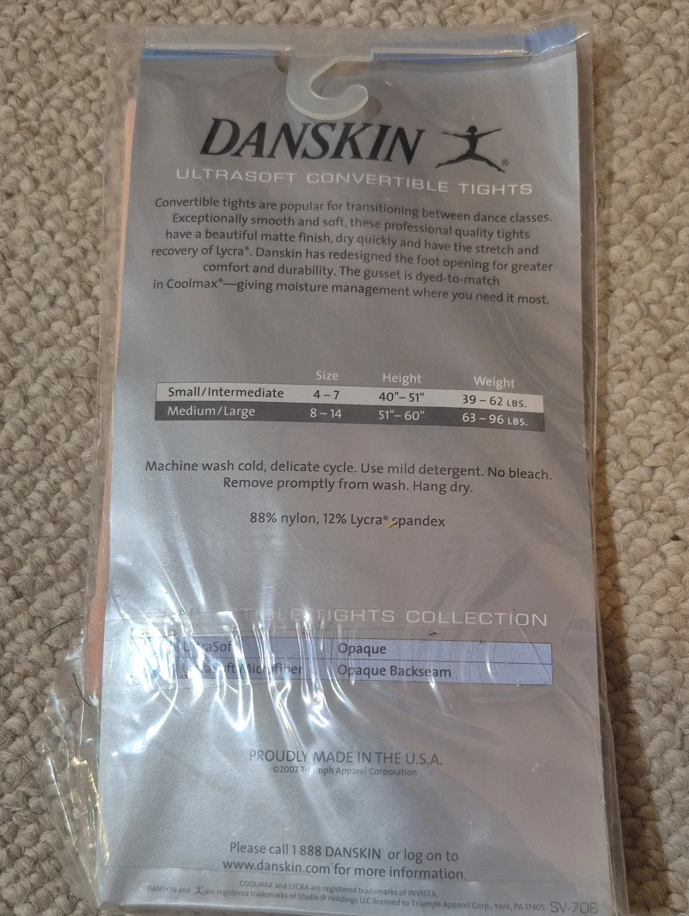 Danskin Kids Ballet Tights
